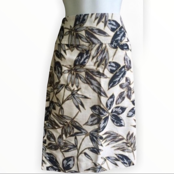 Gold foil leaf JCrew skirt - Picture 2 of 4